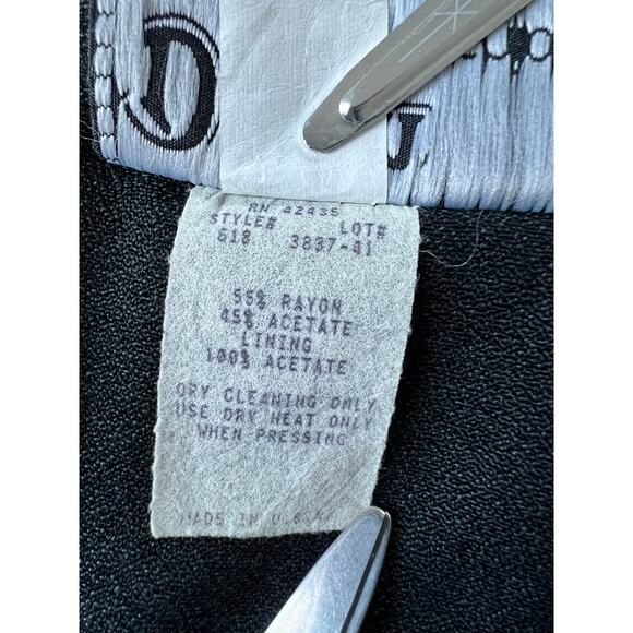 Dawn Joy Fashions Long Sleeve Cropped Jacket Shoulder Pads Size 7-8 Black VTG80s - Picture 11 of 11